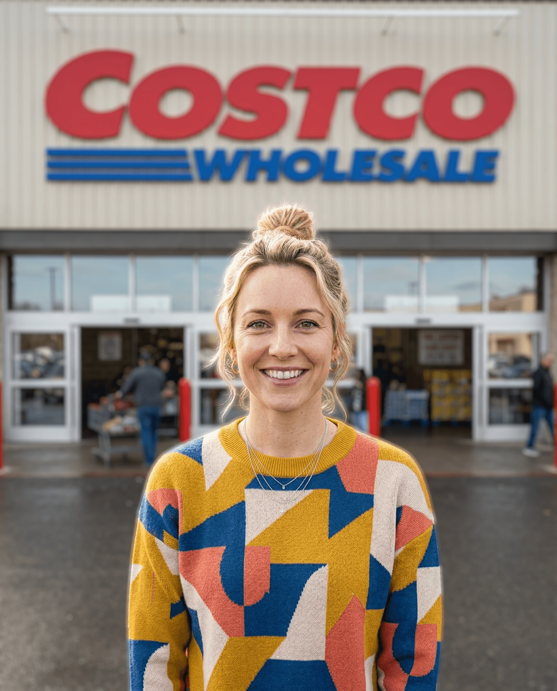 Laura Miller in front of Costco Wholesale